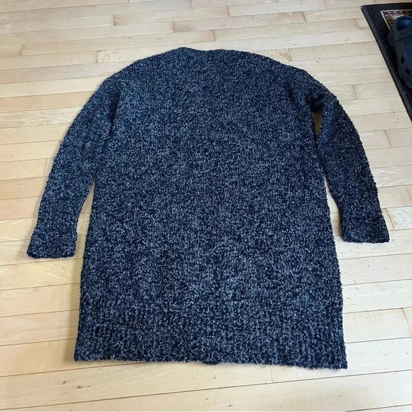 Razzle Dazzle Ladies Dark Gray Cozy Chunky Long Open Cardigan Sweater Size M - Picture 8 of 8
